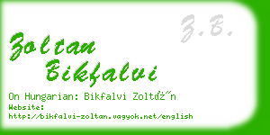 zoltan bikfalvi business card